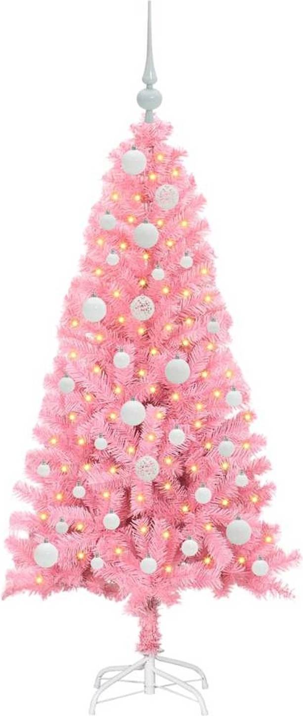 Juletre 120 cm vidaXL 150 LED Rosa 120 cm PVC Juletre