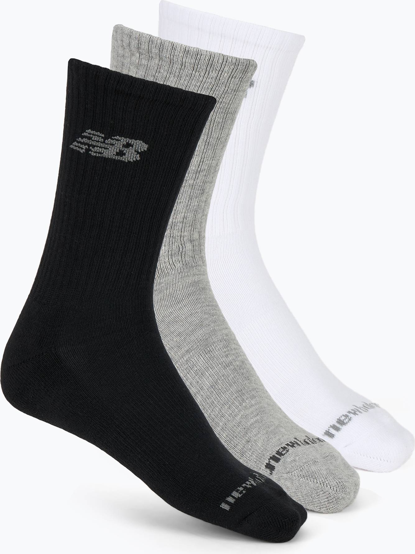 New Balance Strumpor Performance Basic Crew 3-Pack - Vit/Grå