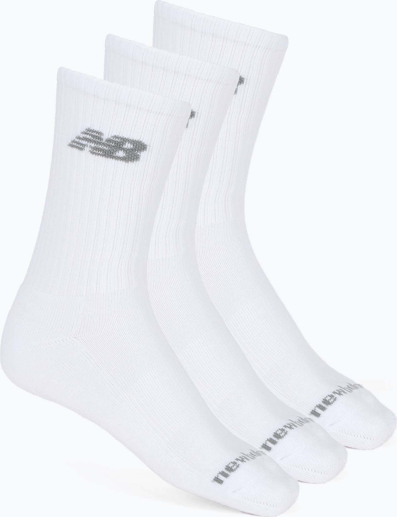 New Balance Strumpor Performance Basic Crew 3-Pack - Vit/White