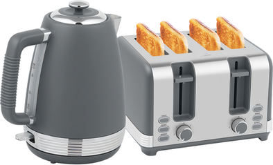 Homcom Quick Boil Kettle And Slice Toaster Set
