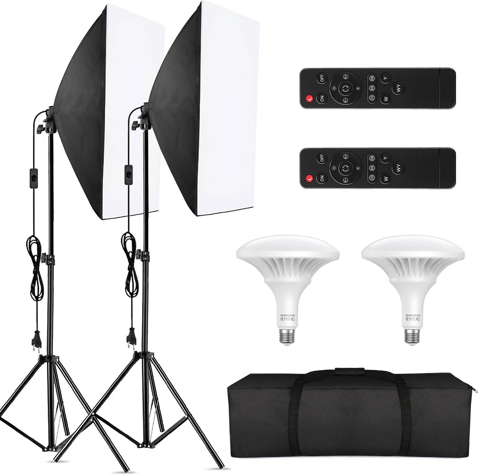 Andoer Professional Studio Photography Softbox LED Light Kit