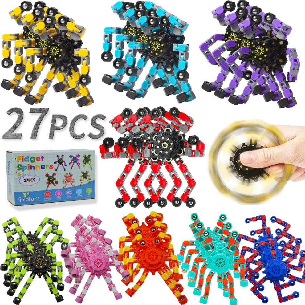 Transformable Fidget Spinners 27-Pack
