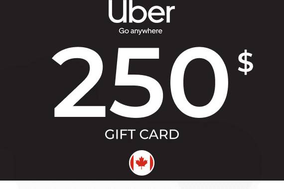 Uber Rides Gift Card 250 CAD