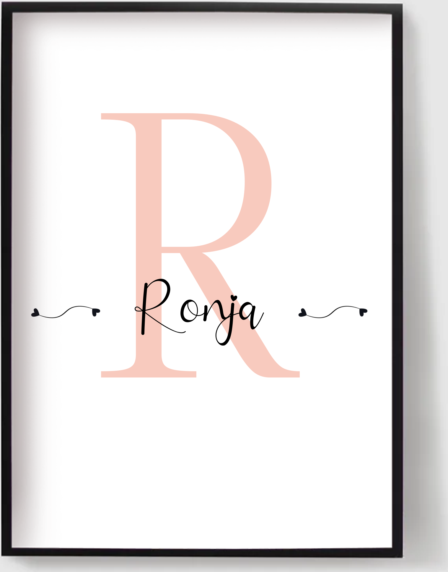 Affisch Namn Personlig Rosa Poster