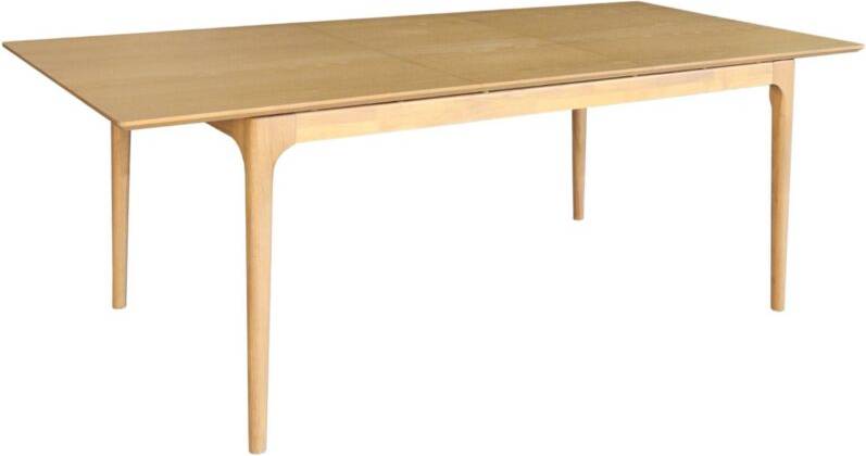 Sweeek Rectangular Extendable Rubberwood Ash Veneer Dining Table