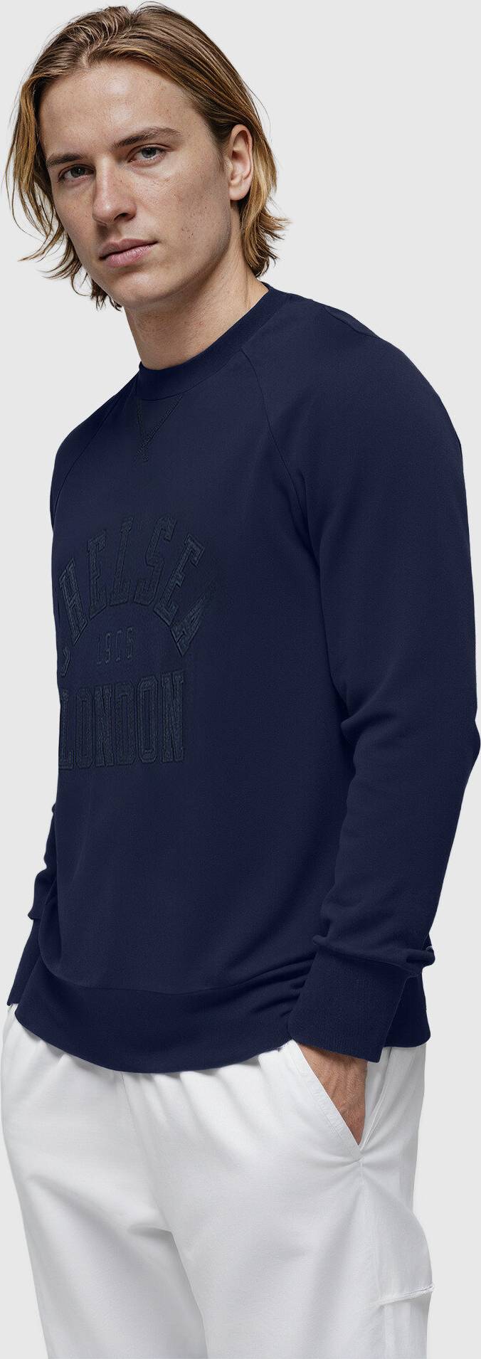 Chelsea FC Varsity Raglan Sweater - Navy