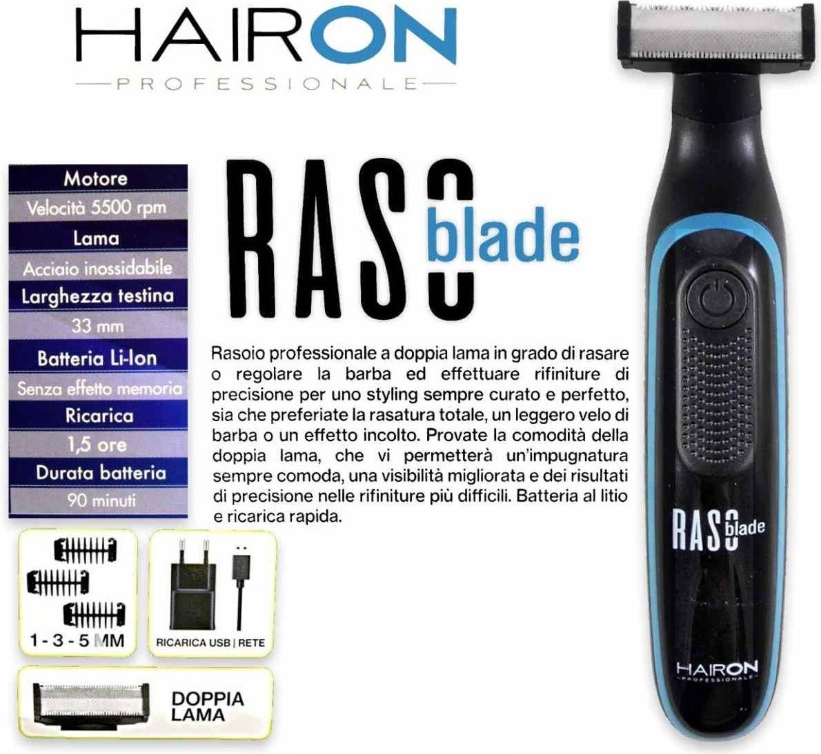 Hair-On Raso Blade Elektrisk Rakapparat - Svart