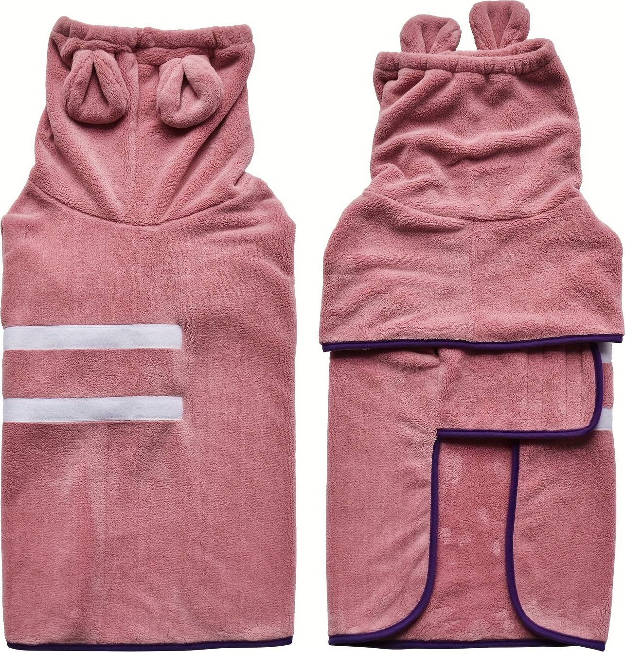 Temu Soft Dog Bathrobe Super Absorbent Quick Drying Robe With Hood
