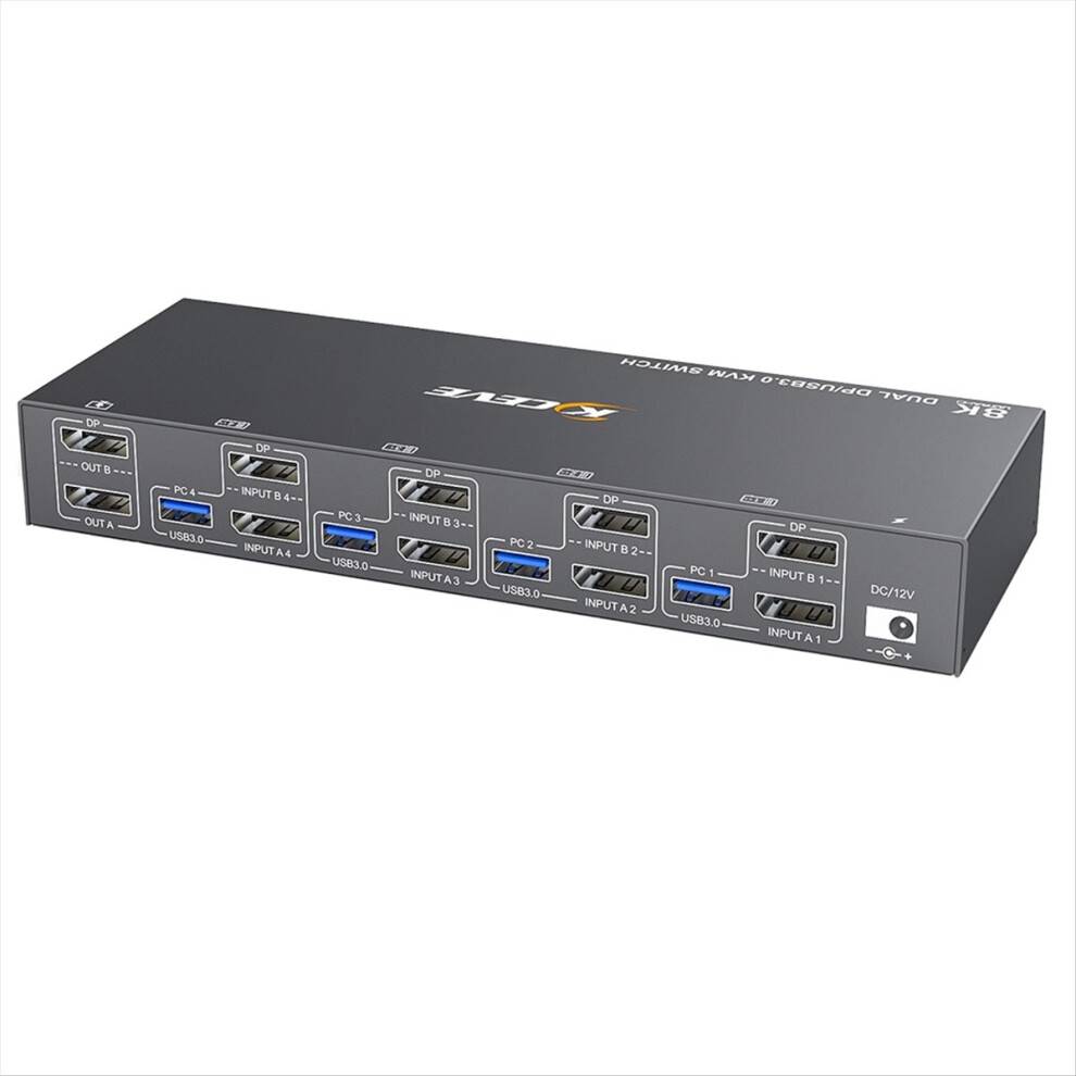 Saudism KVM Switch 4 Computer USB 3.0 Switcher