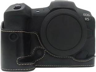 EOS R5 R6 Leather Half Cover Black