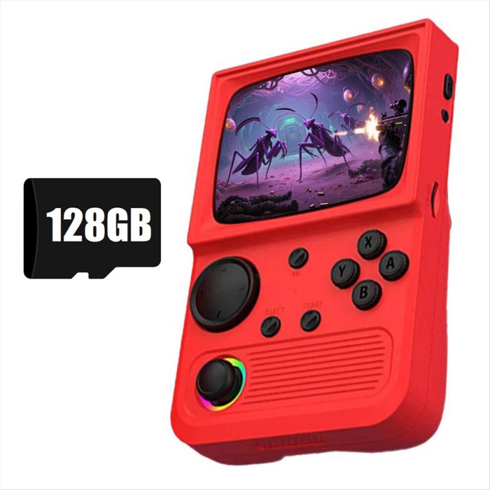 Saudism R36T Retro Handheld Game Console 128 GB - Red