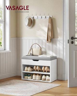 Vasagle LEDREM Shoe With Cushion Storage Bench