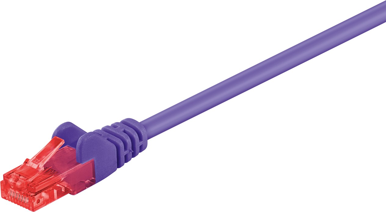 Goobay CCA Patch U/UTP CAT6 RJ45 - RJ45 M-M Violet 0.2m