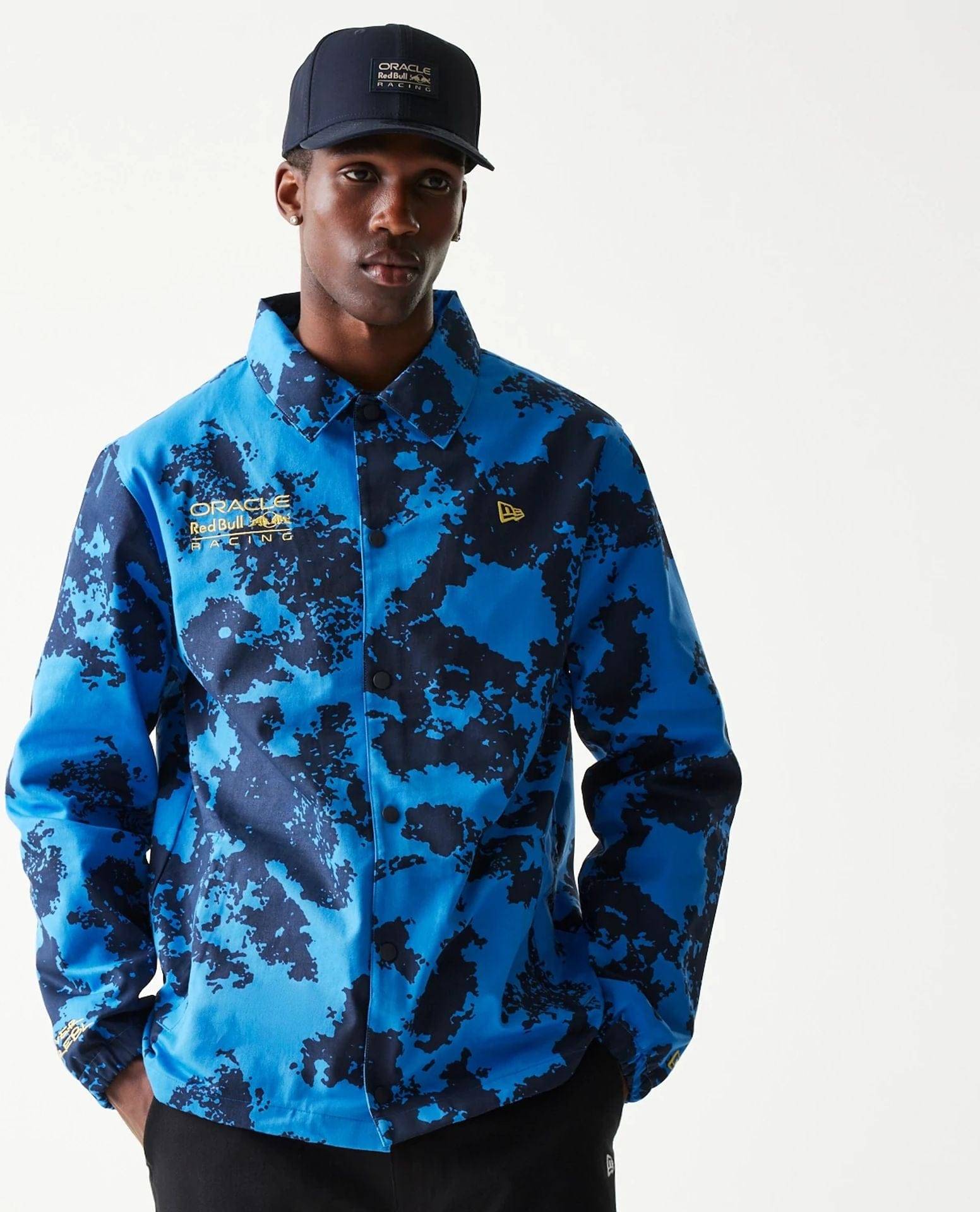 New Era Red Bull Racing Blue Oversized Coach Jacket