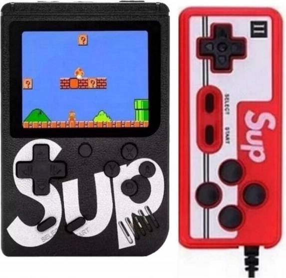 GameBox R2 8bit Bærbar Retro Spilkonsol - Sort
