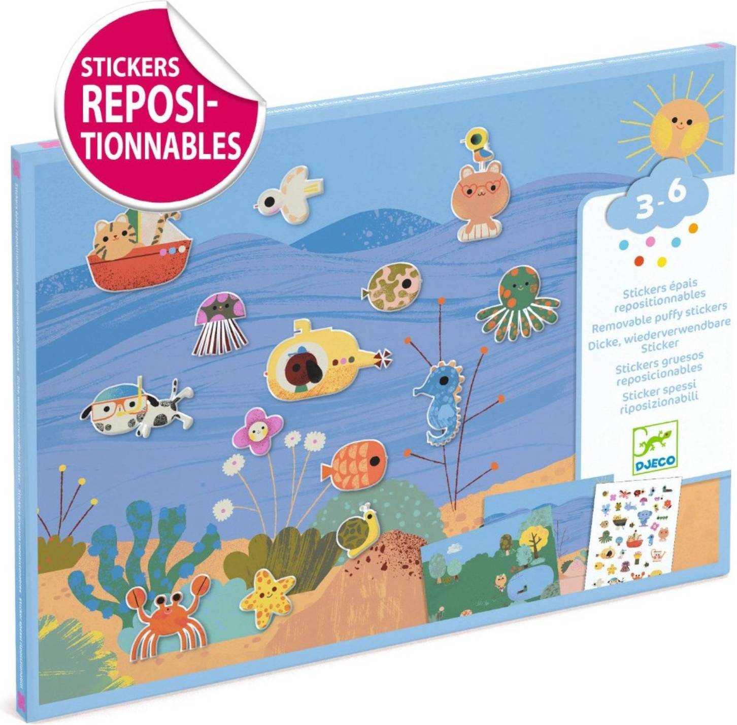 Djeco Reusable Sticker Scenes Summertime