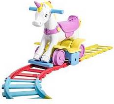 Very Rainbow Unicorn Train Rocker 2-In-1