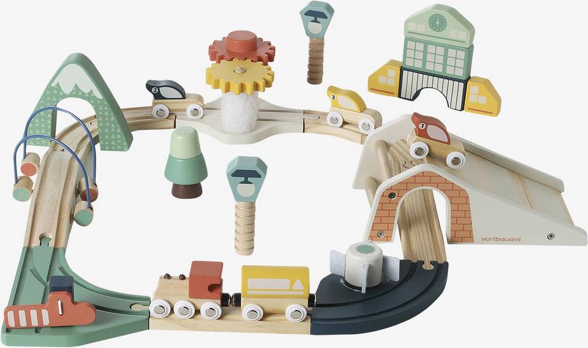 Vertbaudet Multi-Activity Train Set FSC Wood