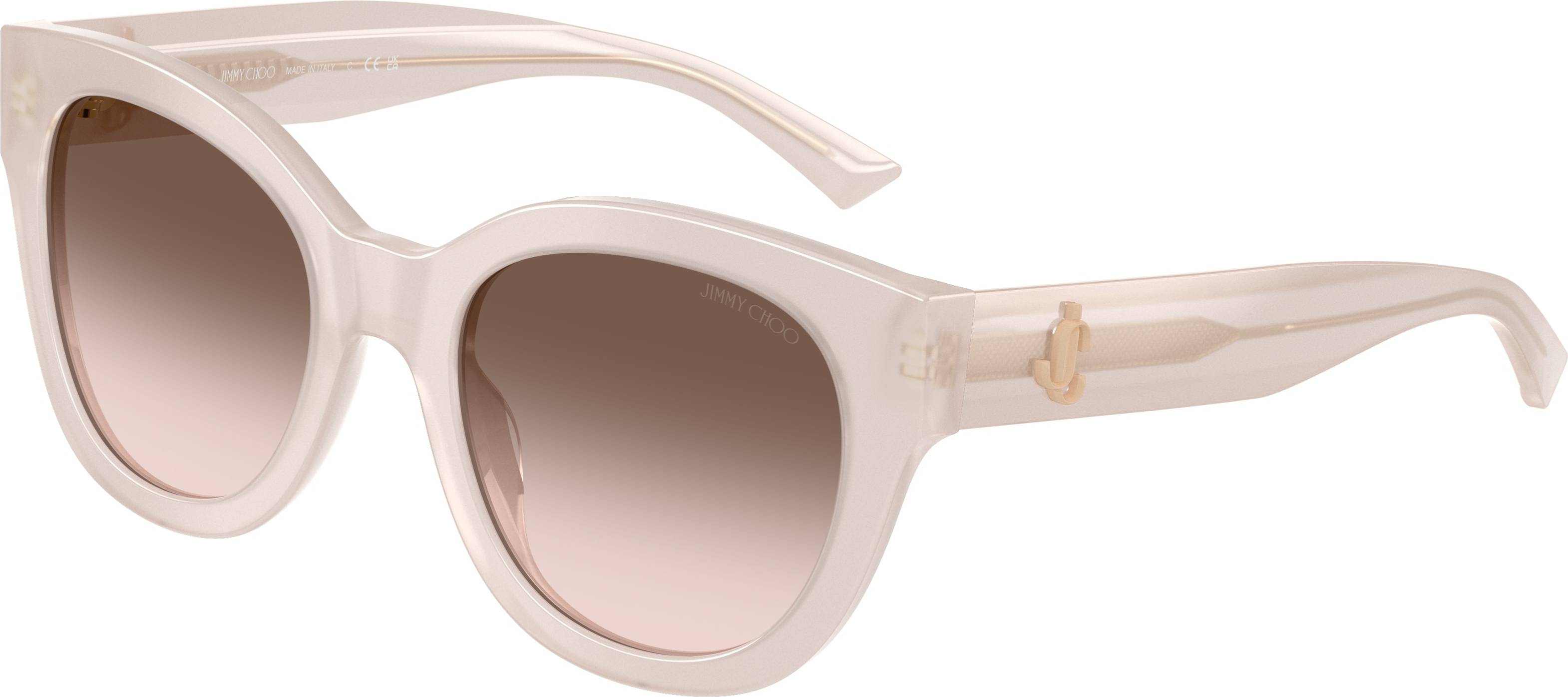 Jimmy Choo JC5053 Solbriller Acetat Brun Rosa Rund Normal Skygge