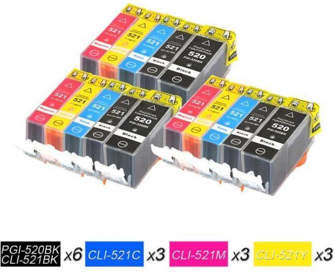 Go Inks Set Compatible Canon PGI 520 Ink Cartridges Black Color