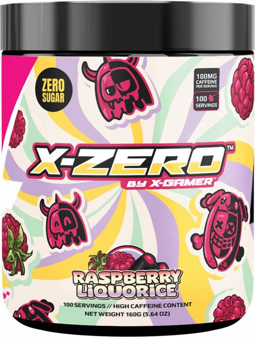 X-Gamer X-Zero Raspberry Liquorice 100 Serveringar