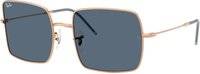 Ray-Ban RBR0104S Square Reverse Solglasögon Metall Guld Blå Fyrkantig Normal