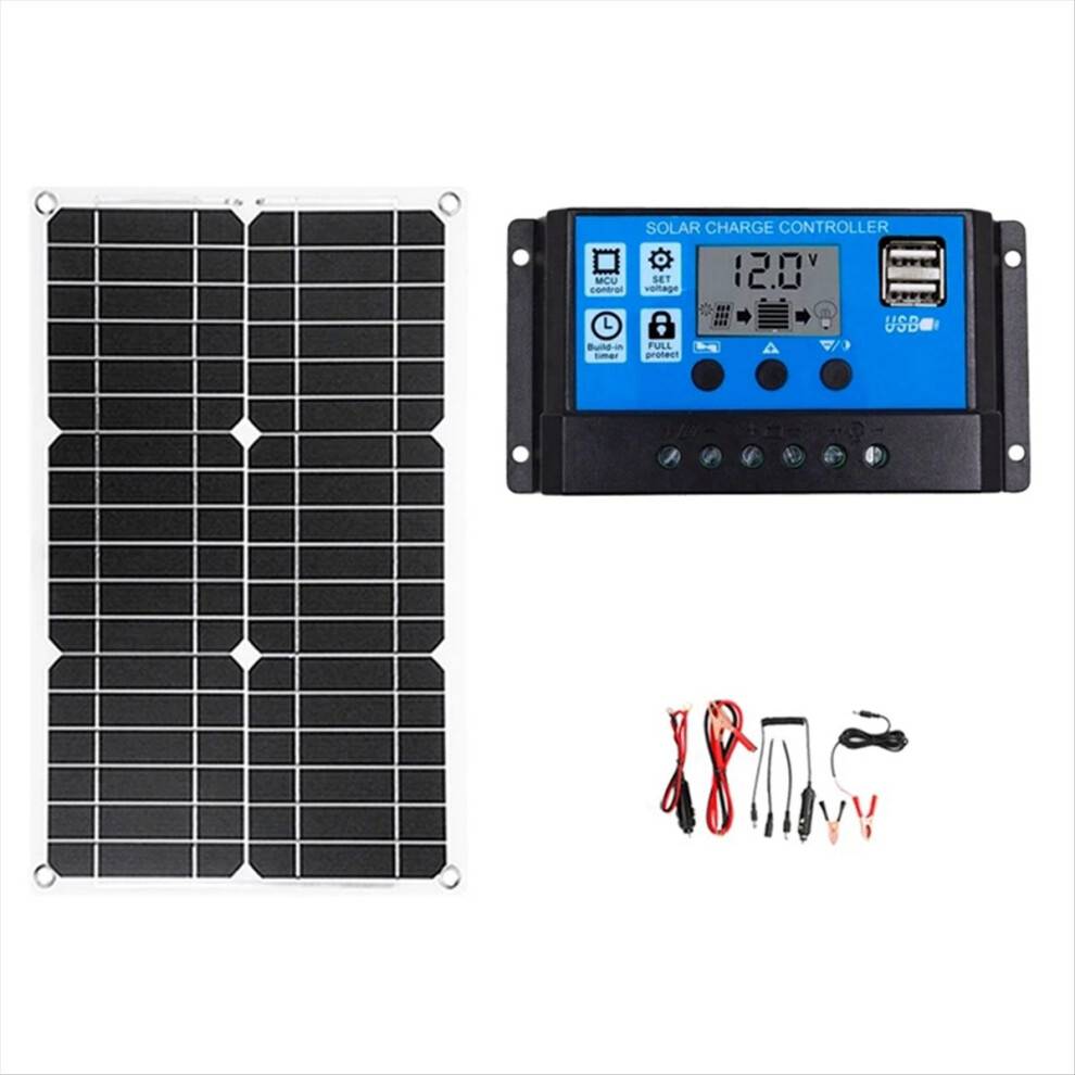 20W Car Battery Solar Panel System Kit