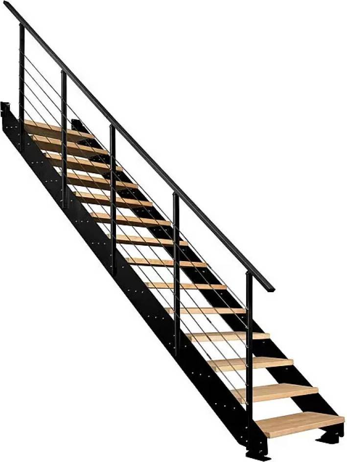 Atrium System Trappa Prosto Rak Svart