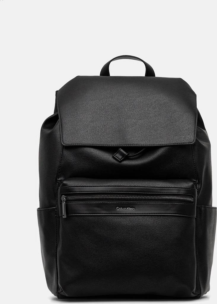 Calvin Klein Solid Zip Flap Backpack