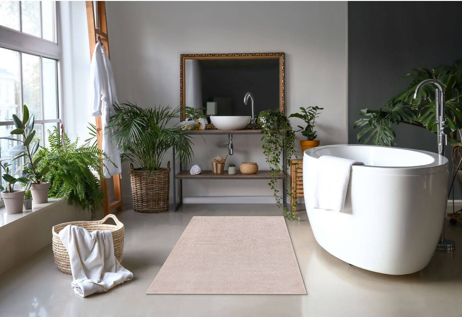 Seattle Washable Rug 60 cm Almond