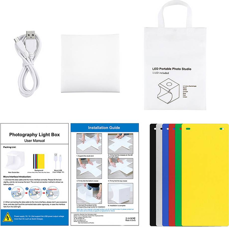 Portable Folding LED Studio Camera Light Box