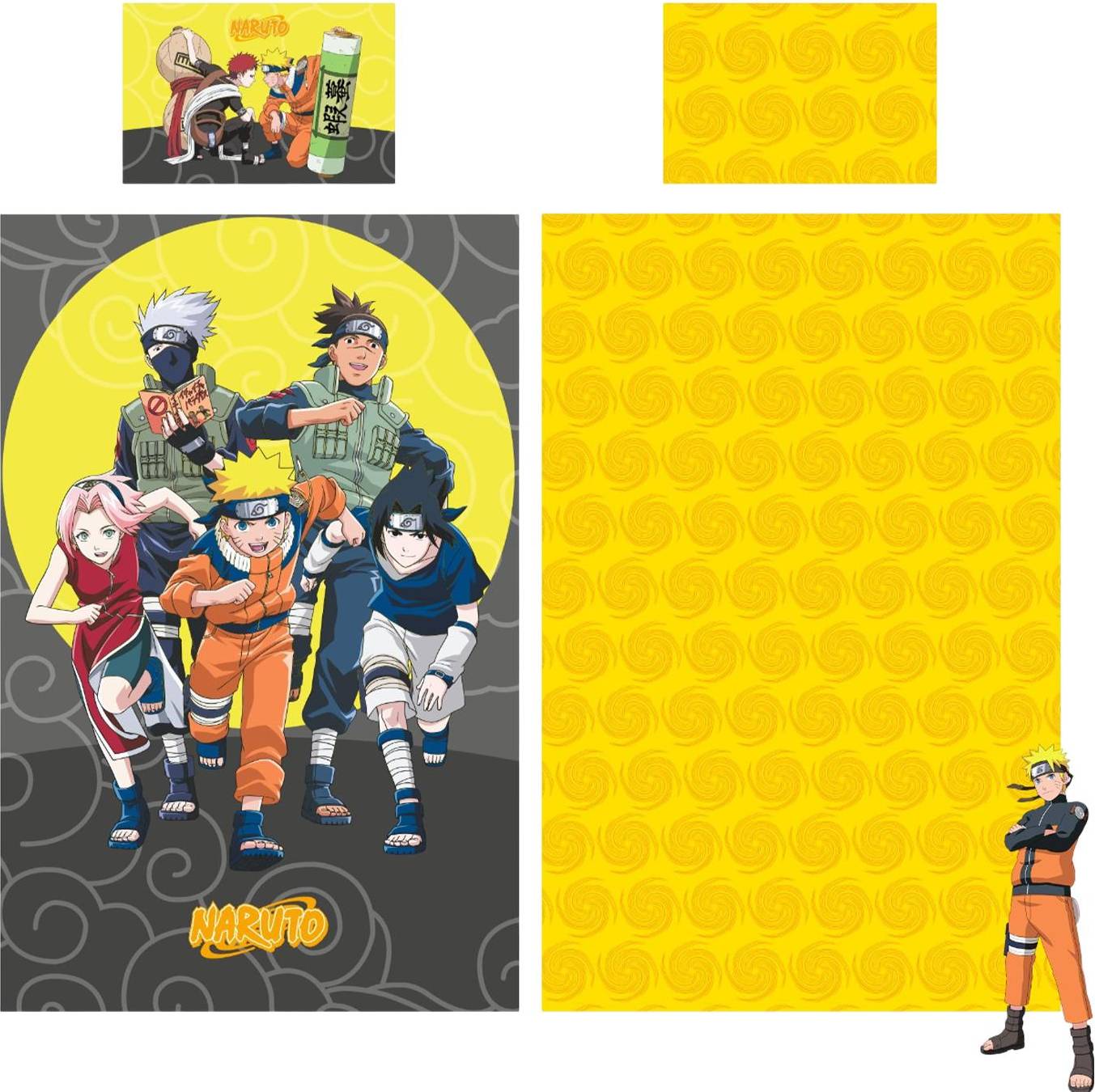 Naruto Team 7 Reversible Set Single Multicolor