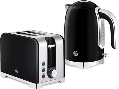 Toaster and kettle set black Swan Solace Kettle Toaster Set