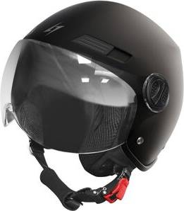 Stormer Ride Solid Open Face Helmet - Black