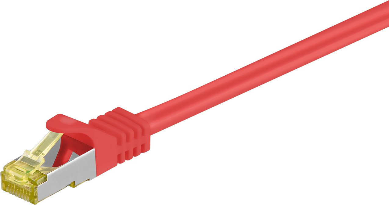 Goobay Patch PiMF 500 MHz Cat6a S/FTP RJ45 - RJ45 M-M Red 30m