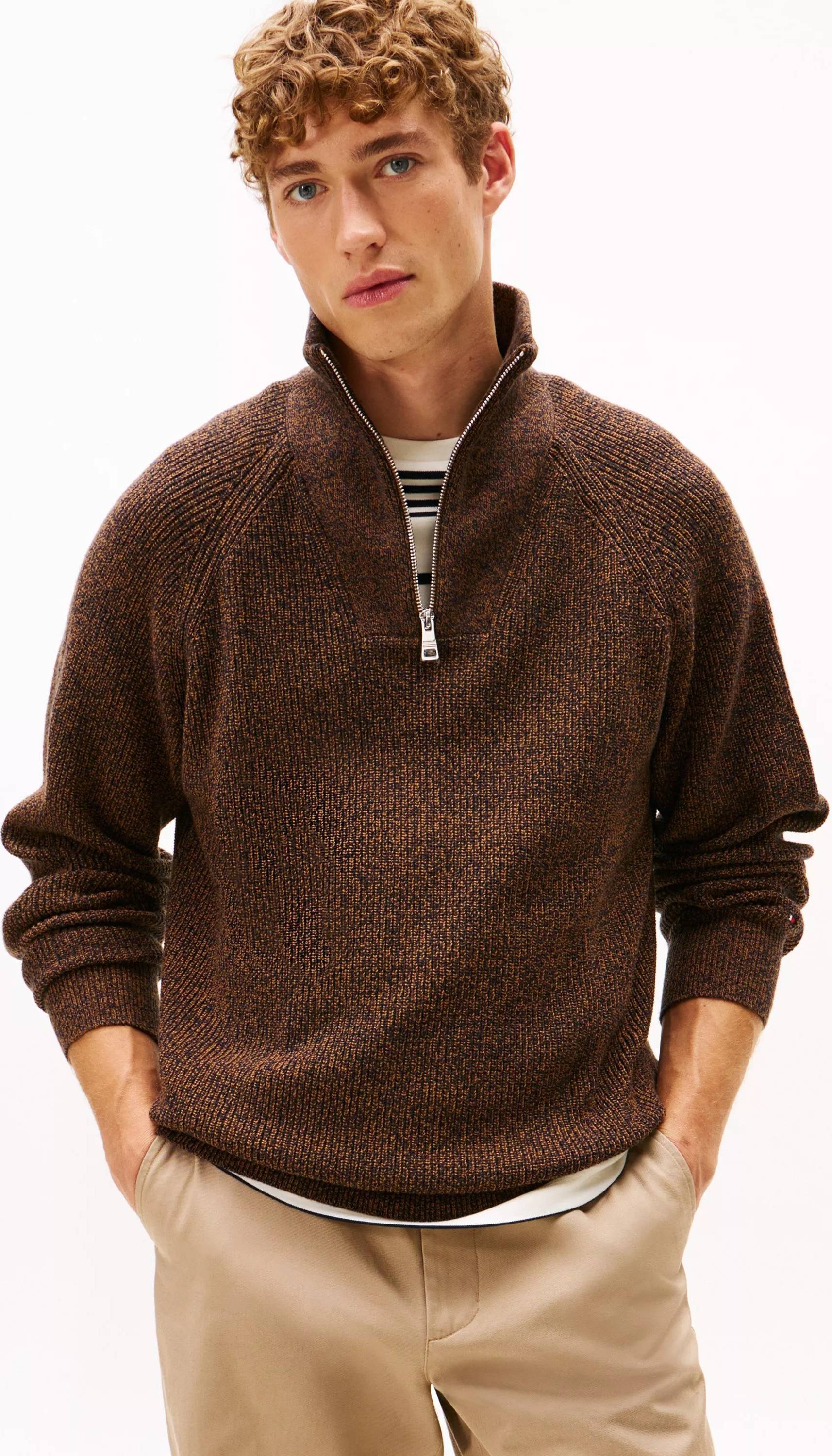 Tommy Hilfiger Rib Zip Mock