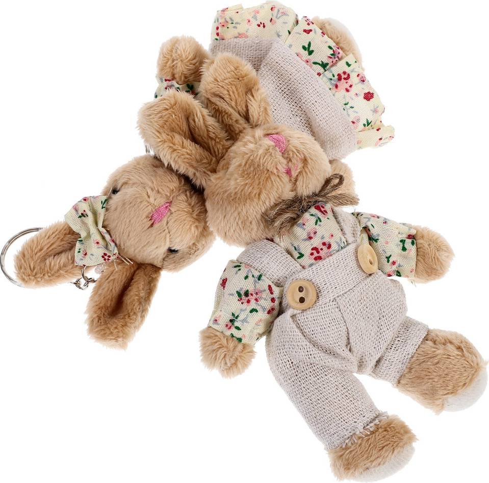 VILLCASE Rabbit Key Chain Stuffed Animal Backpack Pendant Ring