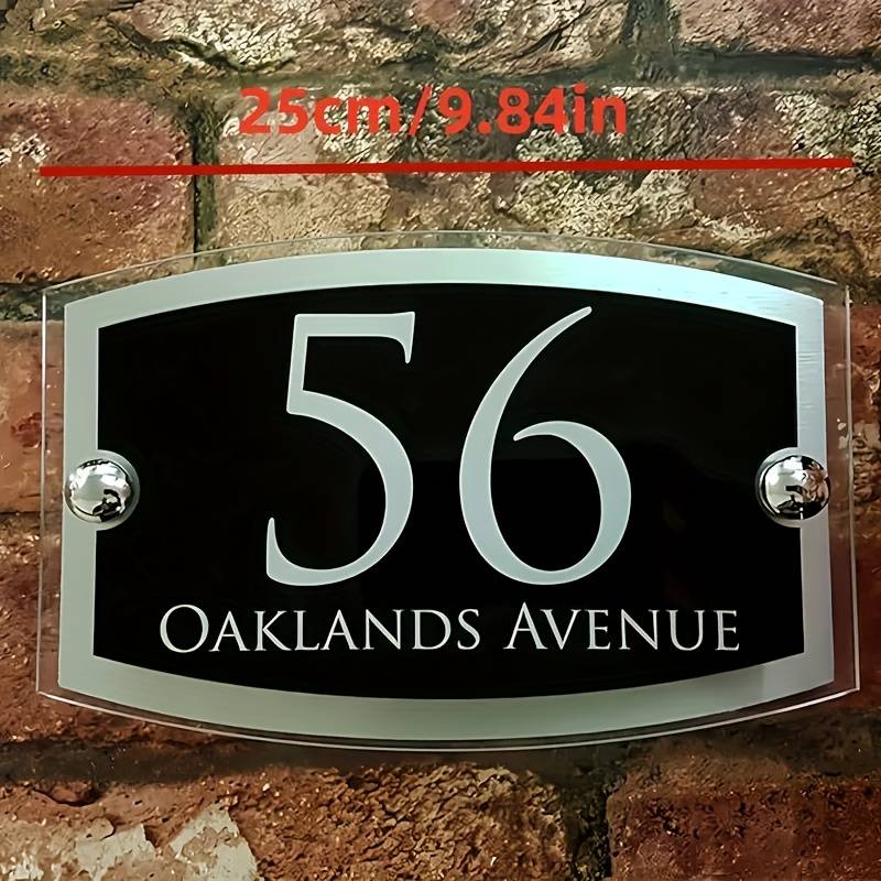 Temu Customizable 3D Double Layer House Number Sign