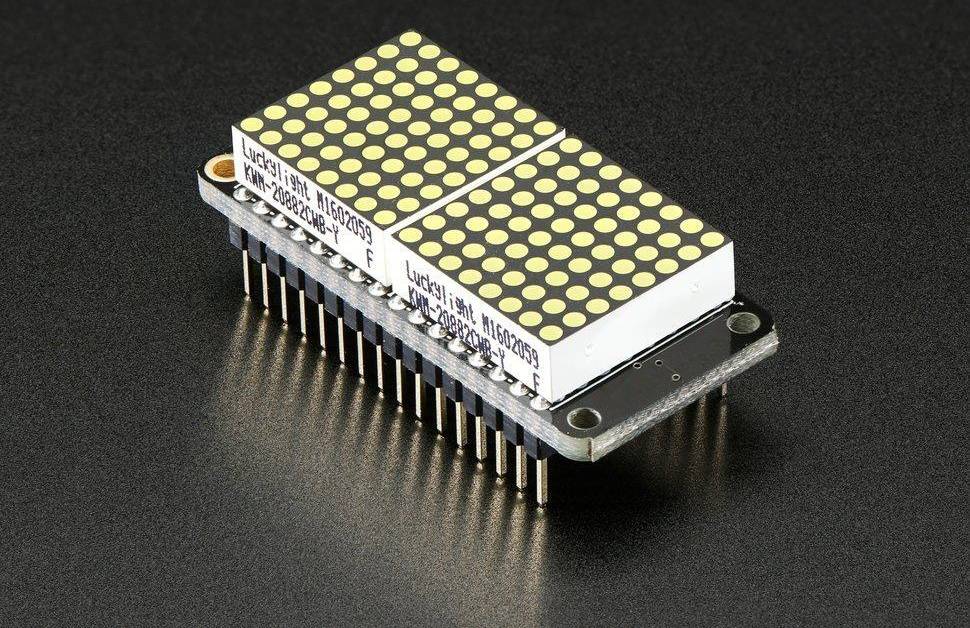 Adafruit 0.8 8x16 LED Matrix FeatherWing Display Kit