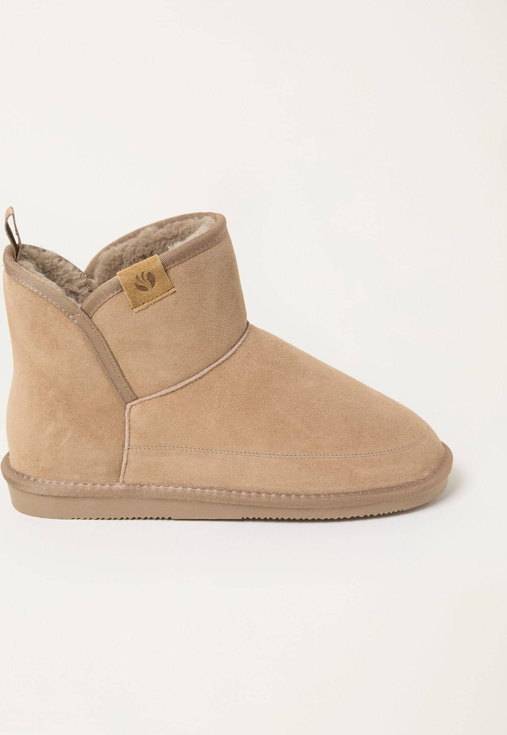 Fatface Rafe Natural Suede Boot Slipper