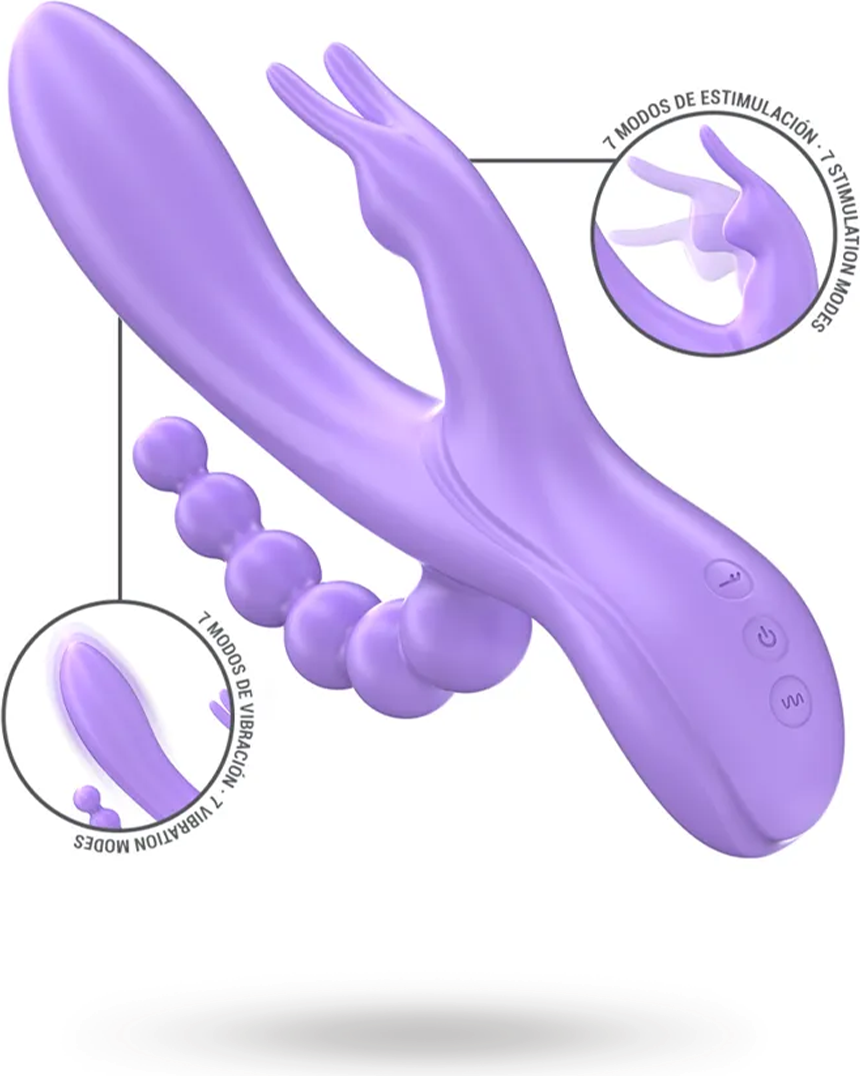 Miko Triple Vibrator Rabbit Stimulator Anal