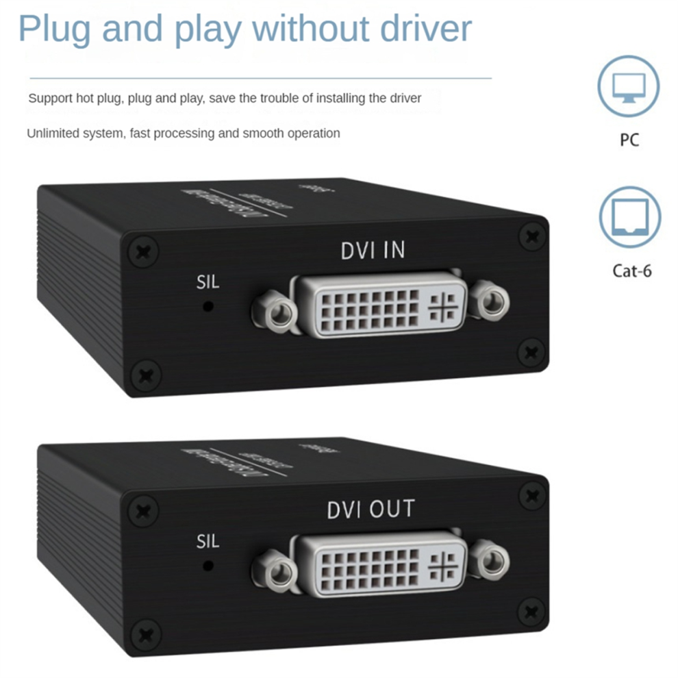 DVI Extender RJ45 Cat6 Cable