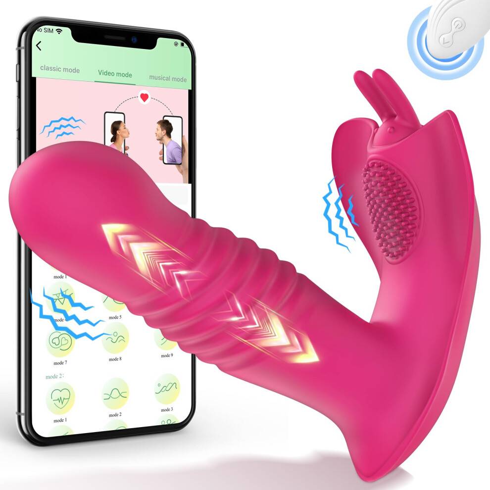 Dildo vibrator Sex Toys Butterfly Thrusting Dildo Remote Control Vibrator