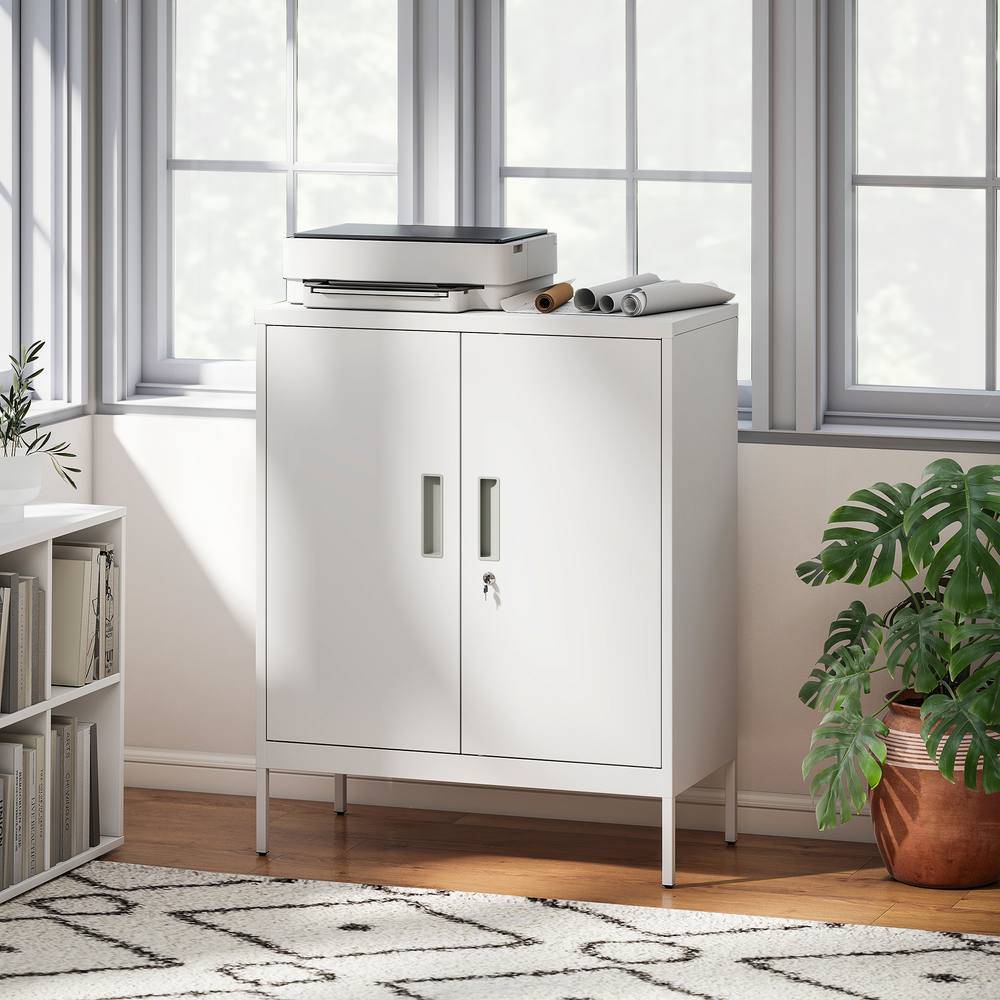 Homcom Metal With Lock Storage Cabinet