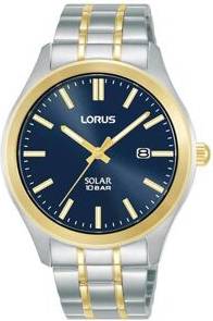 Lorus RX392AX9 Solar Two Tone Blue Dial Bracelet Watch