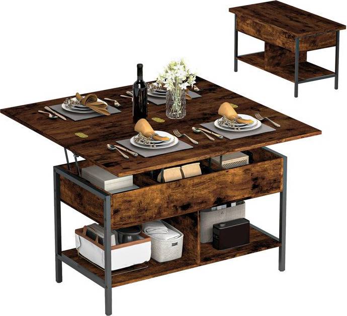 Table basse plateau relevable Homcom Basse Relevable Plateau Pliant Table