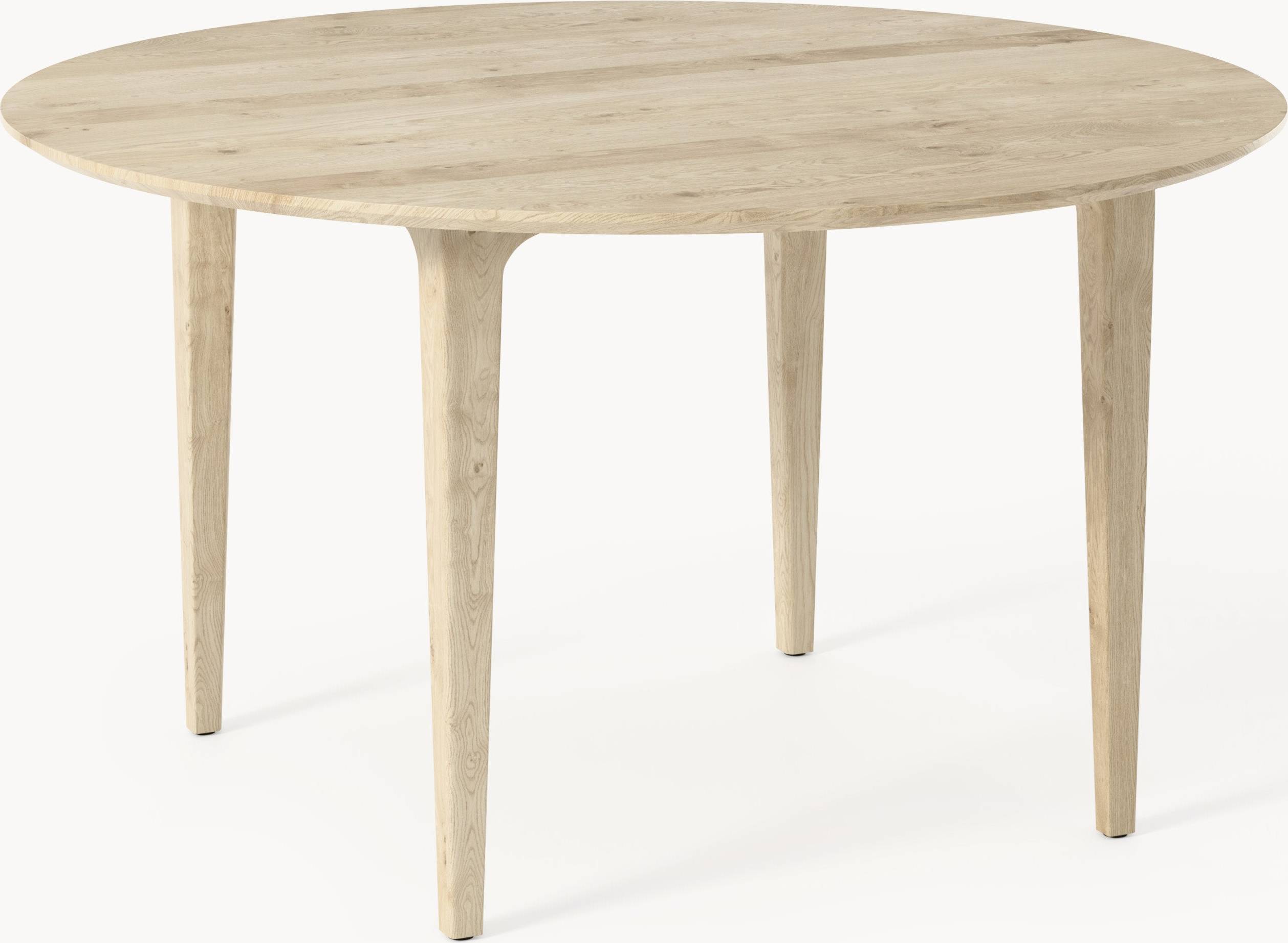 Westwing Collection Round Oak Wood Archie Dining Table