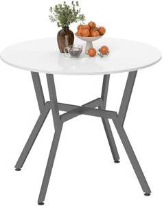 Homcom Small Kitchen With Black Steel Legs Table