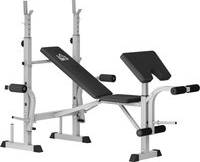 Homcom Adjustable Weight Bench with Squat Rack