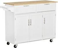 Homcom Kitchen Island Utility Cart